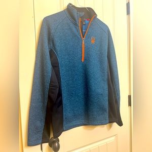 Spider NWOT blue pullover quarter zip, medium